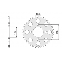 CHT ZĘBATKA TYLNA 857 41 YAMAHA (857-41) (JTR857.41) YAMAHA XT 600 '85-94, XT 600Z TENERE 87-89