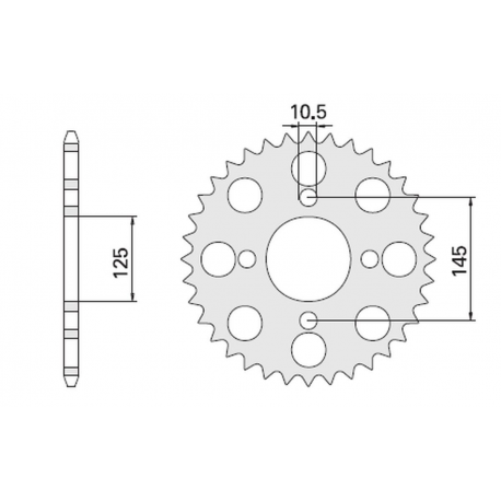 CHT ZĘBATKA TYLNA 857 41 YAMAHA (857-41) (JTR857.41) YAMAHA XT 600 '85-94, XT 600Z TENERE 87-89