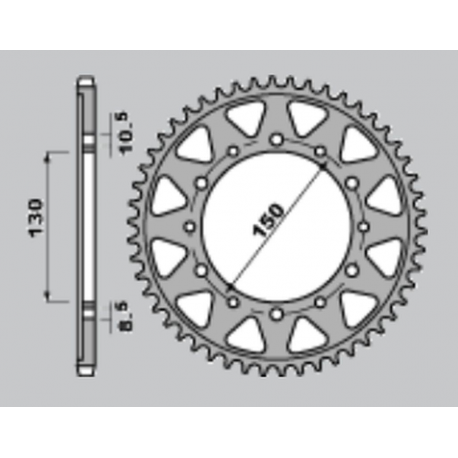 CHT ZĘBATKA TYLNA 860 38 (A4150859380) YAMAHA FZS 600 FAZER 96-03