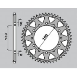 CHT ZĘBATKA TYLNA 860 39 (859-39) (JTR859.39) YAMAHA FZS 600 FAZER 96-03