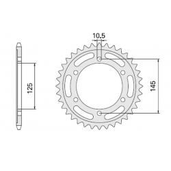 CHT ZĘBATKA TYLNA 865 43 YAMAHA FZ 750 (865-43)