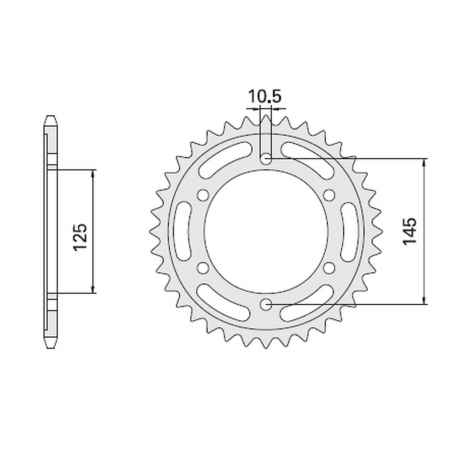 CHT ZĘBATKA TYLNA 865 45 YAMAHA FZR 600 91-93 (865-45)