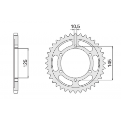 CHT ZĘBATKA TYLNA 869 43 YAMAHA TDM 850 96-98 (A4150867430) (867-43)