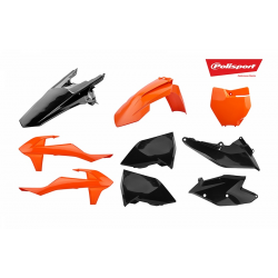 Polisport, sada plastů, KTM SX 125/150 SX-F250/350/450 XC-F250/350/450 16-18, barva černá/oranžová