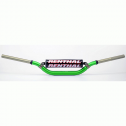 RENTHAL KIEROWNICA 1,1/8 CALA (28,6MM) MX TWINWALL 996 HANDLEBAR GREEN VILLOPOTO / STEWART PADDED KOLOR ZIELONY Z GĄBKĄ