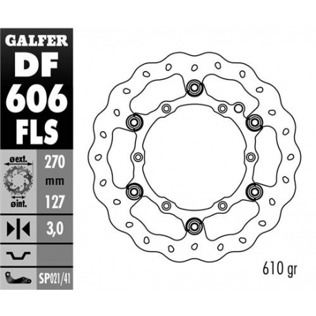 GALFER TARCZA HAMULCOWA PŁYWAJĄCA 270MM KTM WSZYSTKIE MODELE, HUSABERG (NG140)