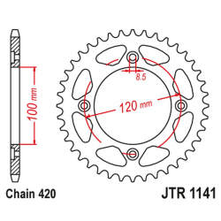 JT ZĘBATKA TYLNA 1141 60 BETA 50 RR ENDURO / ENDURO RACING / ENDURO SPORT '18-'19 (JTR1141.60)* (ŁAŃC. 520)