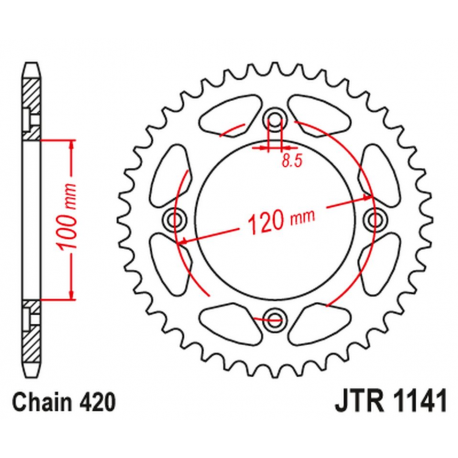 JT ZĘBATKA TYLNA 1141 60 BETA 50 RR ENDURO / ENDURO RACING / ENDURO SPORT '18-'19 (JTR1141.60)* (ŁAŃC. 520)