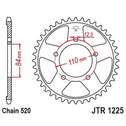 JT ZĘBATKA TYLNA 4734 40 HONDA CMX 500 REBEL 17-18 (ŁAŃC.520) (473440JT)