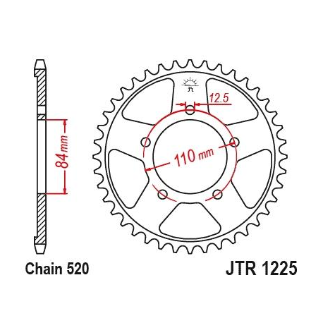 JT ZĘBATKA TYLNA 4734 40 HONDA CMX 500 REBEL 17-18 (ŁAŃC.520) (473440JT)