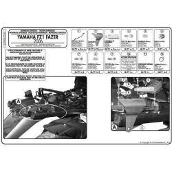 KAPPA STELAŻ KUFRA CENTRALNEGO YAMAHA FZ1 1000 FAZER (06-15) ( BEZ PŁYTY )