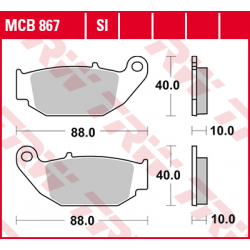 TRW LUCAS KLOCKI HAMULCOWE KH629 SINTER HONDA CB 125 R / 300 R 18-, CRF 250 L 13-17, SUZUKI GSX-R / S 18-, TYŁ