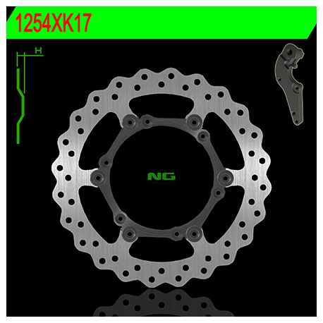 NG TARCZA HAMULCOWA PRZÓD Z ADAPTEREM 270MM HUSABERG TE/FE '14-'18, HUSQVARNA TC/TE/FC/FE 125/510 '14-'17, KTM SX/EXC/SXF/EXCF 1