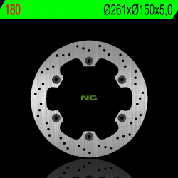 NG TARCZA HAMULCOWA PRZÓD KAWASAKI GPX 250 R '88-90 (261X150X5,0MM) (6X10,5MM)