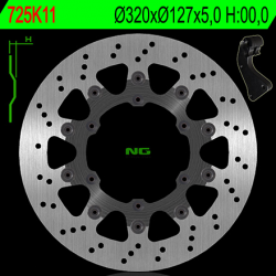 NG TARCZA HAMULCOWA PRZÓD Z ADAPTEREM OVERSIZE (320X127X5) KTM SX/SXF/EXC/EXCF 125-530 '09-'17 (NG725K11)