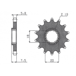 SUNSTAR ZĘBATKA PRZEDNIA 340 13 HONDA CR 125 '87-'03 (JTF326.13) (ŁAŃC. 520) (34013JT)