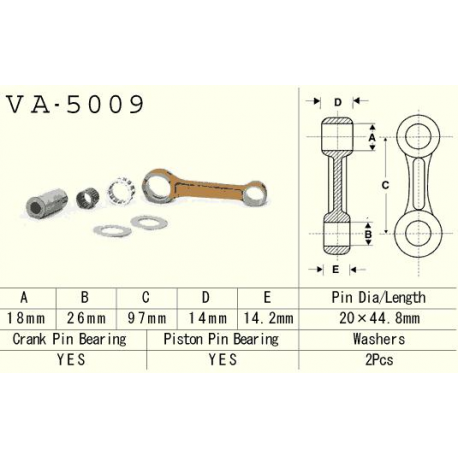 VESRAH KORBOWÓD HONDA CR 80/85 '86-'07 (VA5009)