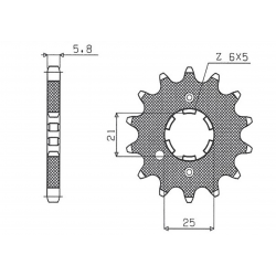 SUNSTAR ZĘBATKA PRZEDNIA DUCATI MONSTER 900 '00-'02 (JTF736) (ŁAŃC.520) (STD.)