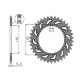 SUNSTAR ZĘBATKA TYLNA ALUMINIOWA (ERGAL) 270 48 YAMAHA YZ/YZF/WRF '99-'18 (JTR251.48) (ŁAŃC. 520) (27048JT) KOLOR CZARNY