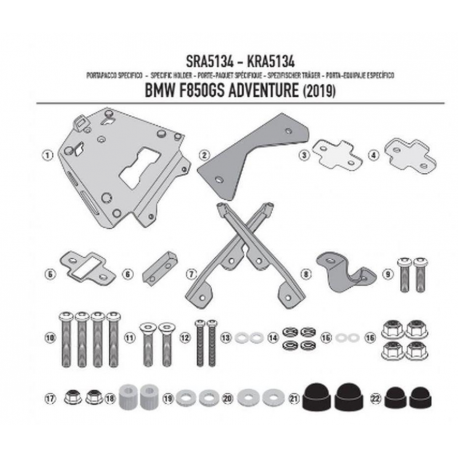 KAPPA STELAŻ KUFRA CENTRALNEGO BMW F 850GS Adventure (19) ALUMINIOWY MONOKEY