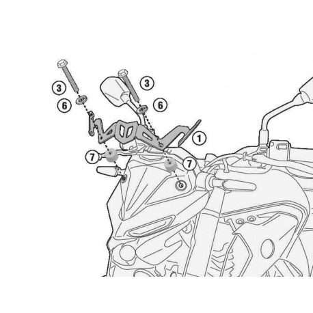 KAPPA MOCOWANIE SZYBY 4128SK YAMAHA MT-03 321 (20)