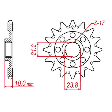 GROSSKOPF PROMOCJA ZĘBATKA PRZEDNIA 2160 14 SUZUKI RMZ 450 '13-'20 (+1) SAMOOCZYSZCZAJĄCA (JTF1443.14SC)* (ŁAŃC. 520)