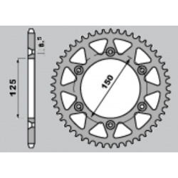 GROSSKOPF PROMOCJA ZĘBATKA TYLNA ALUMINIOWA KOLOR CZARNY 899 38 (89938) KTM SX/SXF/SX-F/EXCF/EXC-F/EXC/LC4/SC/MXC/ '91-'22, HUSQ