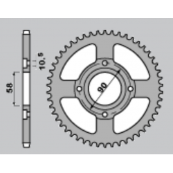 JR WYPRZEDAŻ ZĘBATKA TYLNA 269 46 HONDA CG 125 '02-'05, CM 125 '82-'97, CB 125T '82-'88, DAELIM VC 125 '96-'99 (JTR269.47)* (ŁAŃ