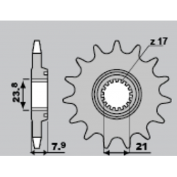 SUNSTAR ZĘBATKA PRZEDNIA 2320 13 HONDA CRF 250R '18-'23 (JTF1344.13) (ŁAŃC. 520) (232013)