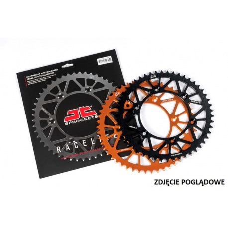 JT ZĘBATKA TYLNA 4549 46 ALUMINIOWA RACELITE KTM FREERIDE 250 14-17, 350 12-17 (-2) (454946JTA) (ŁAŃC. 520) KOLOR POMARAŃCZOWY