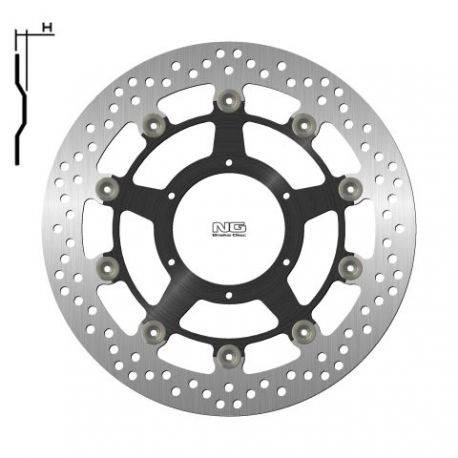 NG 2021/06 TARCZA HAMULCOWA PRZÓD HONDA CBR1000RR '08-09 (31X94X5MM) (6X6,5MM) PŁYWAJĄCA (ŚRODEK ALUMINIOWY)