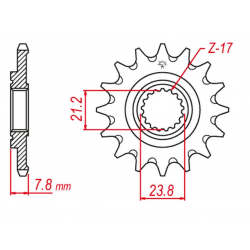 GROSSKOPF PROMOCJA ZĘBATKA PRZEDNIA 2320 13 HONDA CRF 250R '18-'21 (JTF1344.13)* (ŁAŃC. 520)