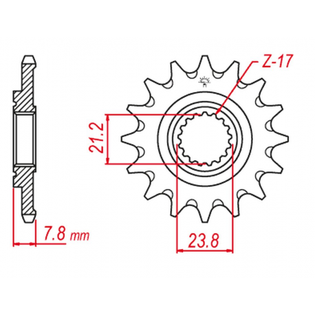 GROSSKOPF PROMOCJA ZĘBATKA PRZEDNIA 2320 13 HONDA CRF 250R '18-'21 (JTF1344.13)* (ŁAŃC. 520)