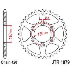 JT 2021/12 ZĘBATKA TYLNA CPI 50SM '06-12 (JTR107962) (ŁAŃC. 520)