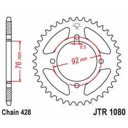 JT 2021/12 ZĘBATKA TYLNA THUMPSTAR PIT BIKES ALL 100CC+ X-SPORT PIT BIKES ALL 100CC+ (JTR1080,39) (ŁAŃC. 428)