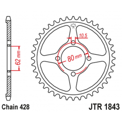 JT 2021/12 ZĘBATKA TYLNA 843 49 YAMAHA TT-R 125 '02-21' (84349JT) (ŁAŃC.428)