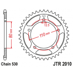 JT 2021/12 ZĘBATKA TYLNA 334 40 TRIUMPH 750/900/955/1000/1200 TROPHY/DAYTONA/SPRINT/TIGER/TRIDENT '91-03' (33440JT) (ŁAŃC.530)