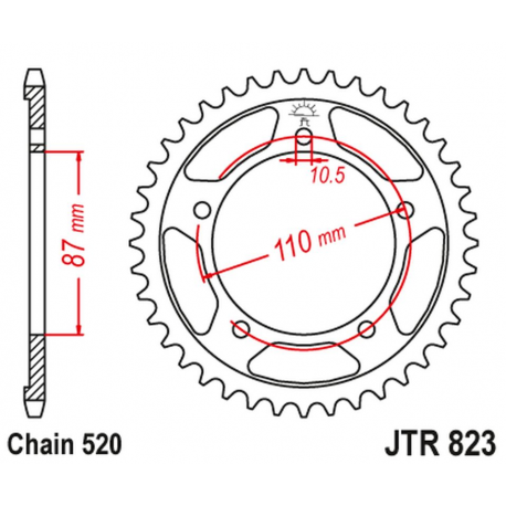 JT 2021/12 ZĘBATKA TYLNA 795 41 SUZUKI GS 400E, (STD.-1) SV 400 (STD. -4) (79541JT) (ŁAŃC. 520) NA ZAMÓWIENIE