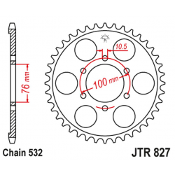 JT 2021/12 ZĘBATKA TYLNA 806 52 SUZUKI GSX 1100F '88-96 (80652JT) (ŁAŃC. 532)