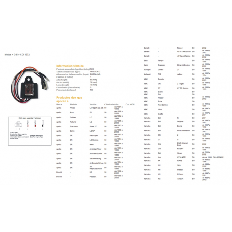 DZE MODUŁ ZAPŁONU CDI YAMAHA BW, YOG, WHY, BREEZE, NEOS, AEROX, MBK,APRILIA 50