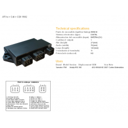 DZE MODUŁ ZAPŁONU CDI YAMAHA YFM 350 GRIZZLY '07-'11 (OEM:4S2-85540-00-00)