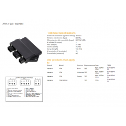 DZE MODUŁ ZAPŁONU CDI YAMAHA YFM 350 GRIZZLY 07-13, BRUIN 04-06, WOLVERINE 06-09 (5UH-85540-00)