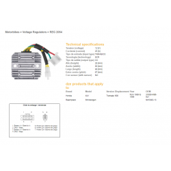 DZE REGULATOR NAPIĘCIA HONDA XL 600 V TRANSALP 91-99 (SH 538D-13,ESR640,RGU-144)