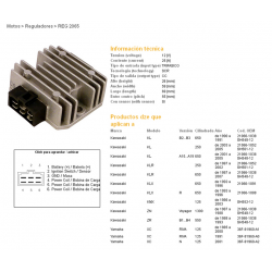 DZE REGULATOR NAPIĘCIA KAWASAKI KLR650 87-07, KMX125 86-03, KLR250 87-05 (ESR246)