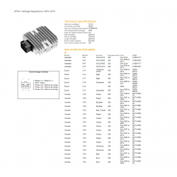 DZE REGULATOR NAPIĘCIA YAMAHA YFM 125/250/350/400/450/600/660, YFZ 350/450/660/700, SUZUKI LTR450 (35A) (5GT-81960-00) (ESR441)