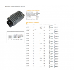 DZE REGULATOR NAPIĘCIA YAMAHA TDM 850 '91-92, TT 600 '93-04, XJ 600 '92-97, XT 600 '90-02, XT 600Z '86-89, XTZ 750 '89-92, XV 25