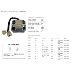 DZE REGULATOR NAPIĘCIA SUZUKI DR350 SE 95-99, LS650 96-11, SV650 98-01 (32800-24B01) (ESR123) (35A)