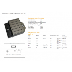 DZE REGULATOR NAPIĘCIA KTM, YAMAHA DT 50 R/SM/X '03-'06, MBK 50, MALAGUTI XSM 50 (1D4-H3598-00)