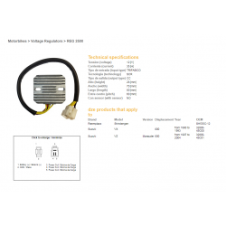 DZE REGULATOR NAPIĘCIA SUZUKI VZ800 '97-04, VX800 '90-93 (SH535C-12) (32800-45C00, 32800-45C01) (ESR560)