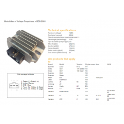 DZE REGULATOR NAPIĘCIA YAMAHA YBR125 '06-'13 (12V20A) (5VL-H1960-00) (20A)